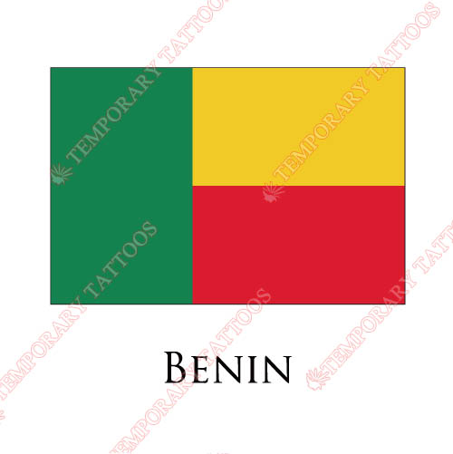 Benin flag Customize Temporary Tattoos Stickers NO.1829